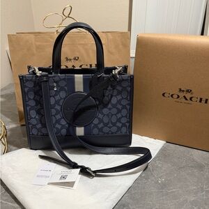 Coach Dempsey Tote Bag 22  Blue
